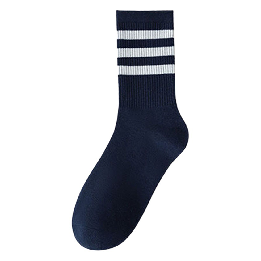 Spring and Autumn Mid-calf length socks popular striped sports socks summer thin stockings