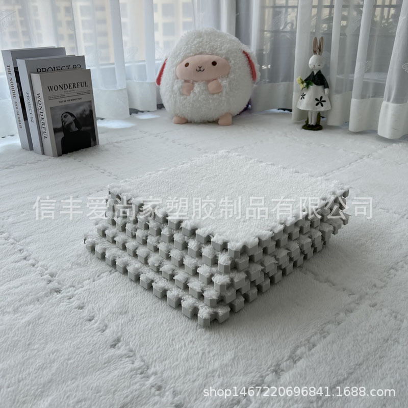Picture of Bedside carpet bedroom full-bed room plush stitching foam floor mat cut tatami mat stain-resistant household