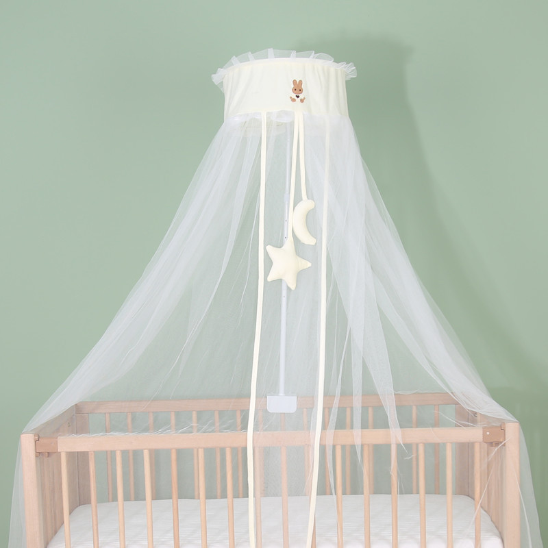 Picture of Baby Crib Mosquito Net with Bracket Kidsren's Bed Mosquito Net Cover Baby Bb Newborn Floor Clip-Type Anti-Mosquito Encryption Universal