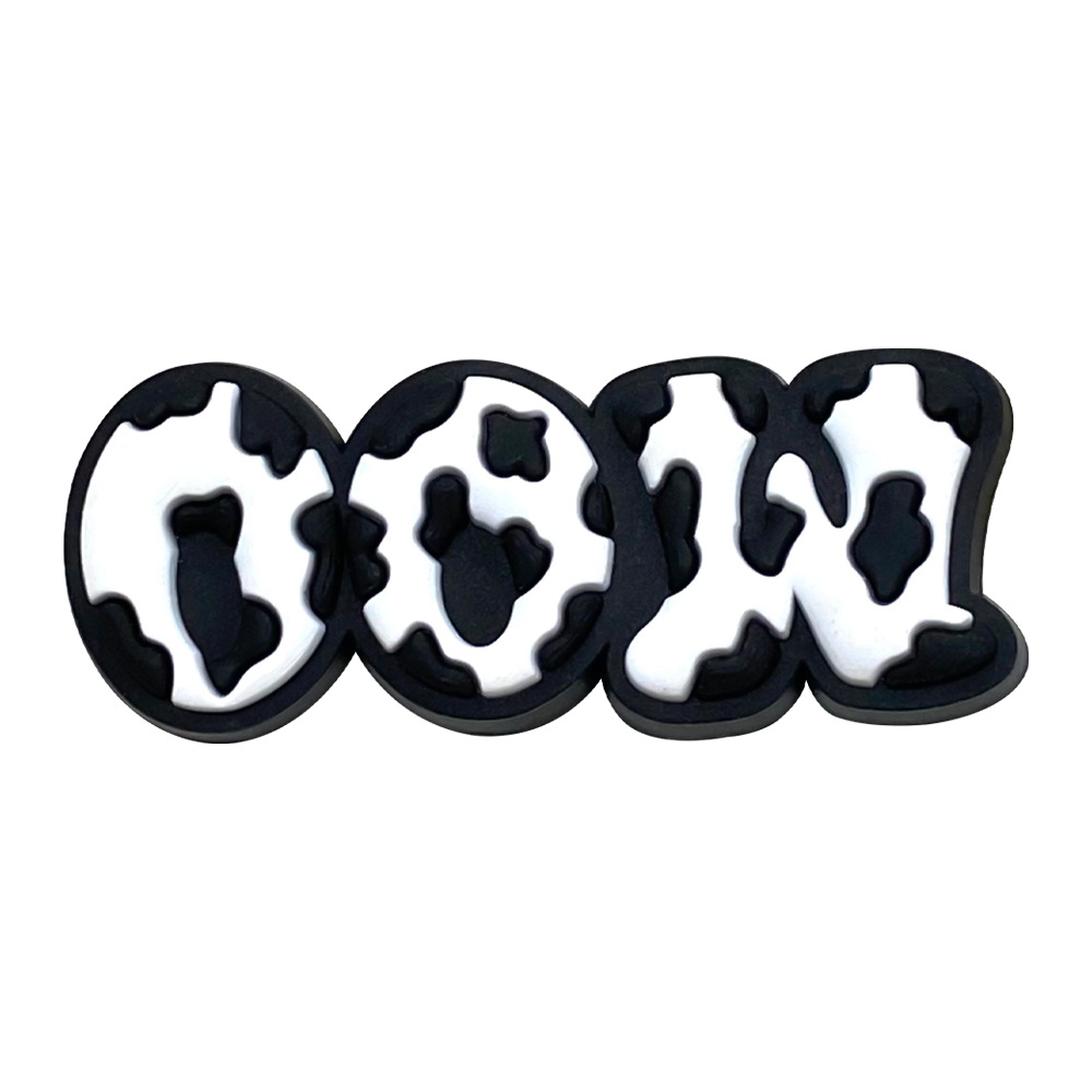 Picture of cartoon cow series hole shoes shoes flower accessories hole shoes diy accessories pvc plastic drop shoe buckle