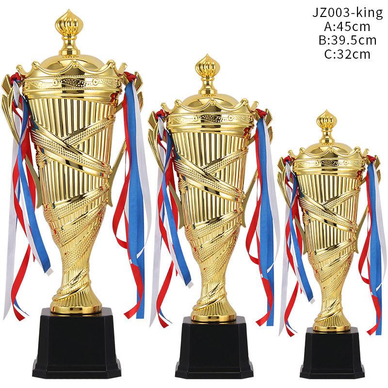 Picture of Universal metal crown trophy Sports Basketball football crown trophy binaural Gold Cup with lid logo can be added