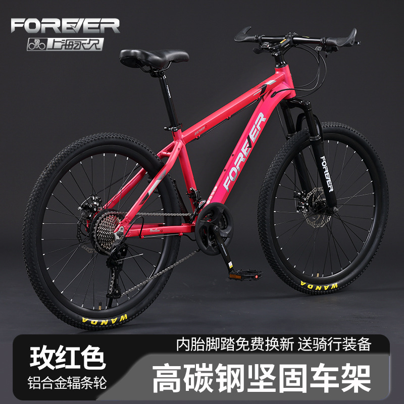 Picture of Cross-border wholesale permanent brand mountain bike high carbon steel road racing 24-inch aluminum alloy all-in-one wheel bike