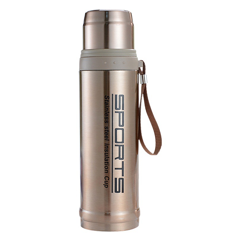 Large capacity bullet stainless steel thermos cup student portable water cup men and women outdoor sports kettle logo printing