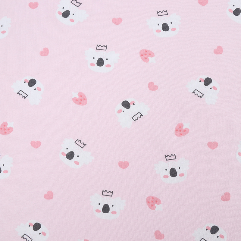 Picture of 130g cotton jersey printed class a combed single-sided cotton printed fabric spring and summer baby pajamas t-shirt fabric