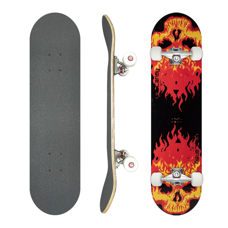 Picture of 31 inch skateboard professional adult street maple four-wheel beginner children double rocker concave skateboard