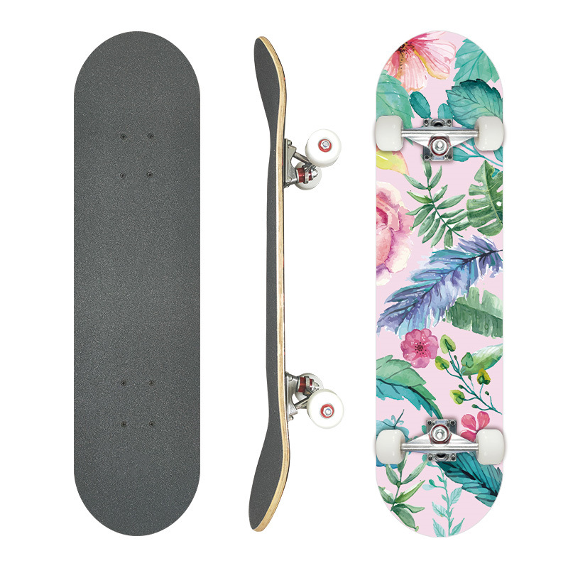 Picture of 31 inch skateboard professional adult street maple four-wheel beginner children double rocker concave skateboard
