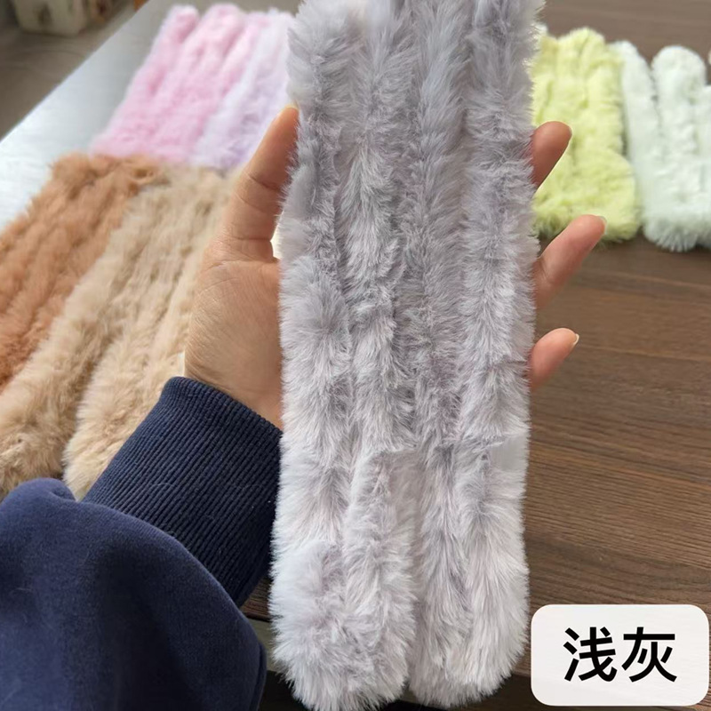 Picture of 20mm imitation rabbit hair twist stick thickened ultra-dense plush handmade DIY doll simulated puppy color wool strip raw material