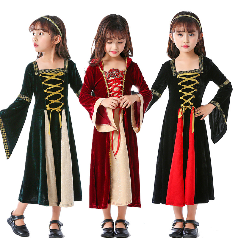 June 1 Children's Day Court Queen European and American Court Wind Children Princess Noble Queen Children Court Queen Dress