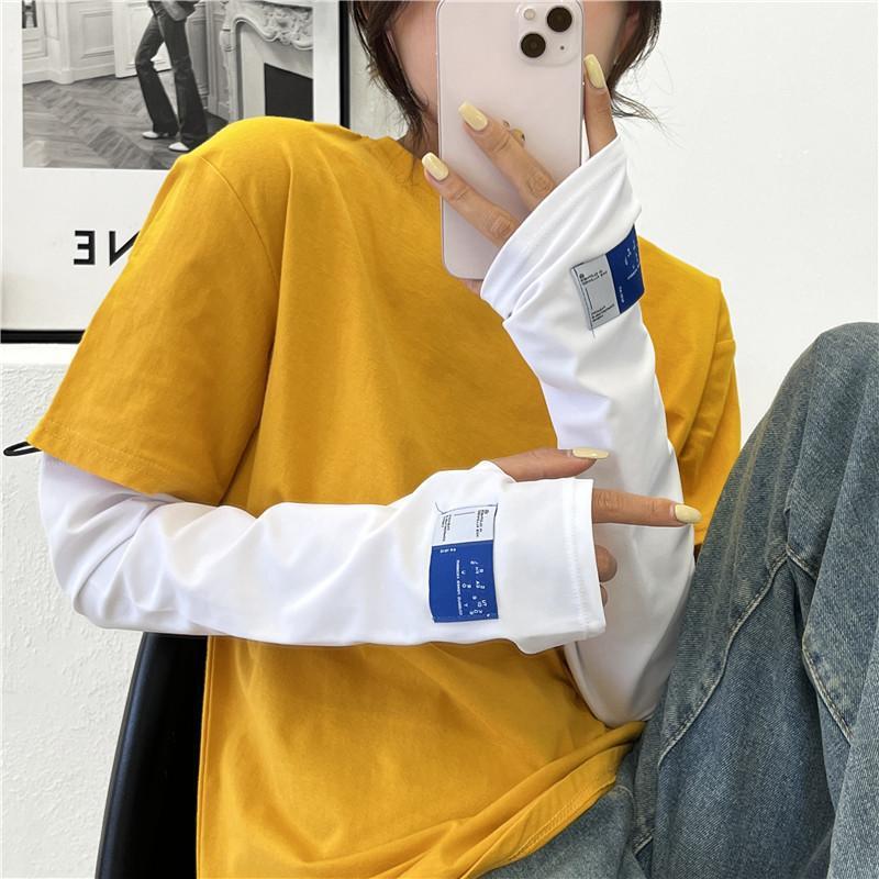 Picture of Summer Solid Color Sun Protection Sleeves Loose Ice Silk Driving Cycling Ice Sleeves Adjustable UV Protection Arm Sleeves