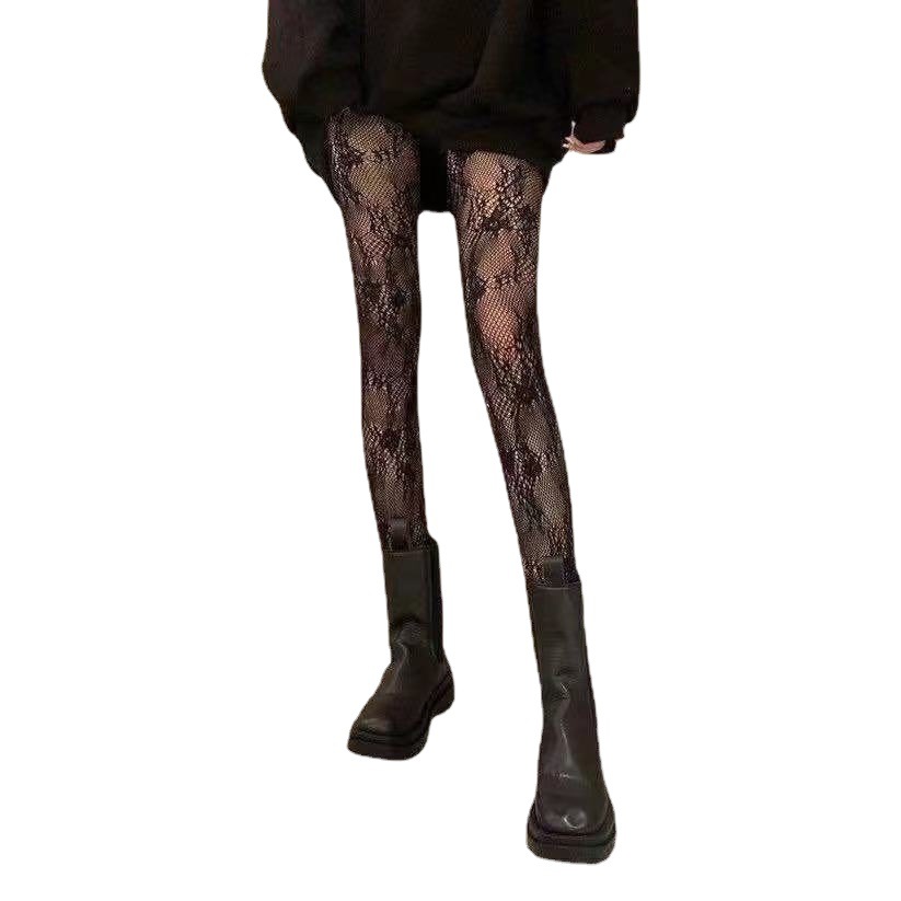 Net Stockings Moon Butterfly Letter KT Thin Love Foot Socks Hollow Fishnet Stockings Ins Trendy