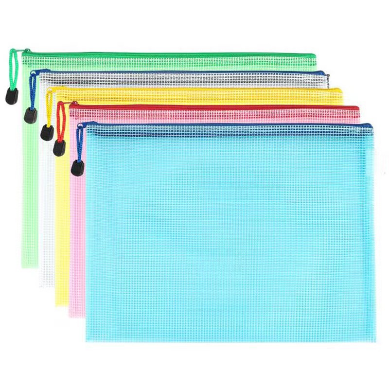 Picture of Mesh zipper bag PVC waterproof mesh document bag transparent mesh document bag A4 mesh document bag printable