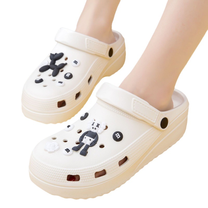 eva hole shoes women's cross hole shoes poop feeling Women's hole shoes eva non-slip anti-garden shoes cross-border hot sale