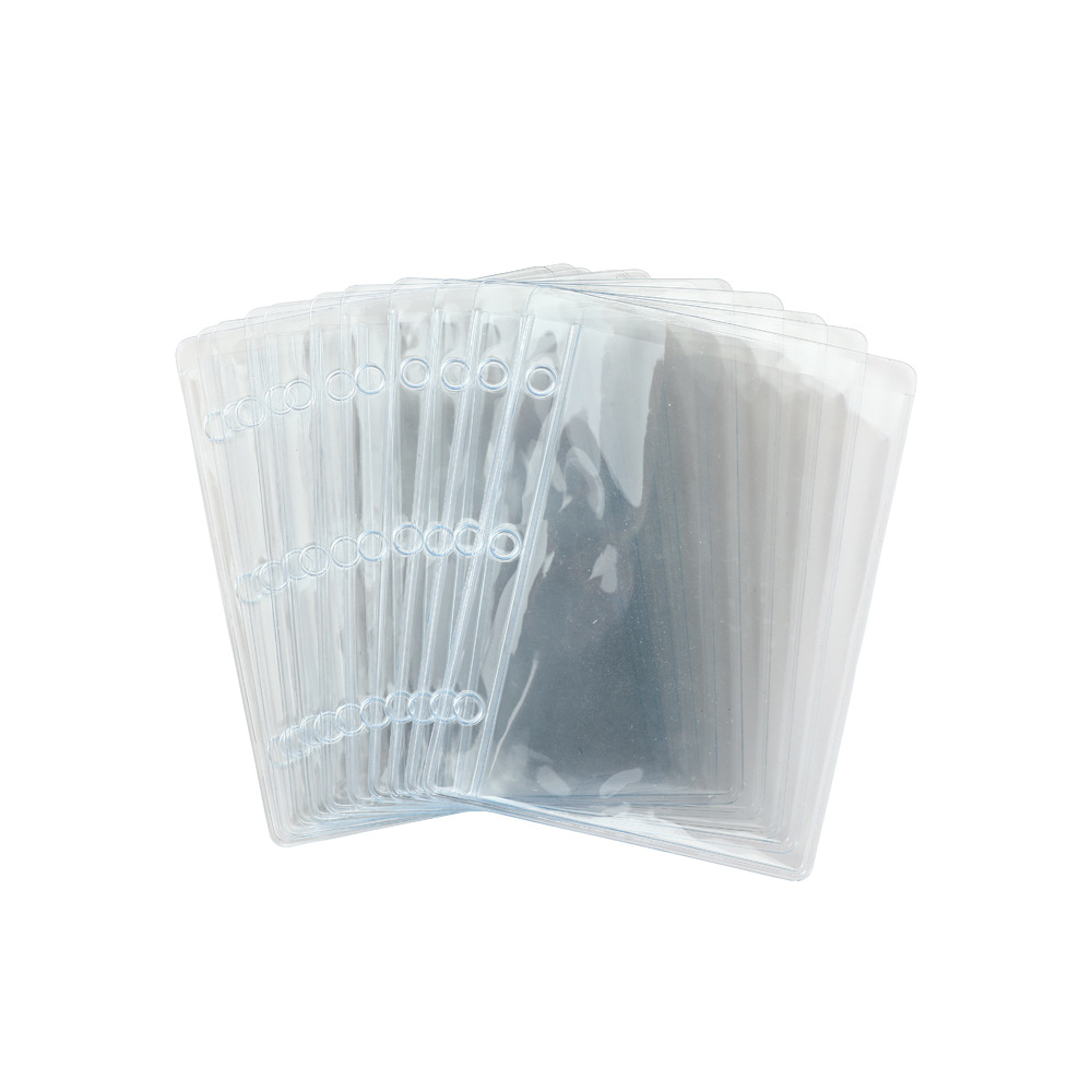 Picture of ins Korean version of shiny transparent hand Ledger PVC three-hole mini binder student Girl star chasing album book