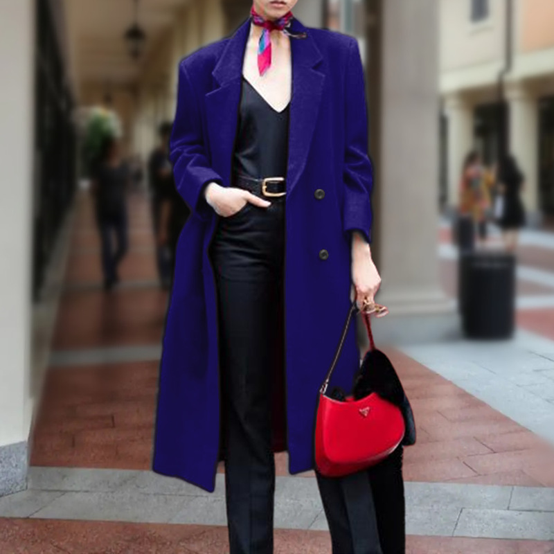 Picture of Export Womens Overcoat European and American Autumn and Winter Fashionable Coats Paris Street Shooting Elegant Woolen Windbreaker