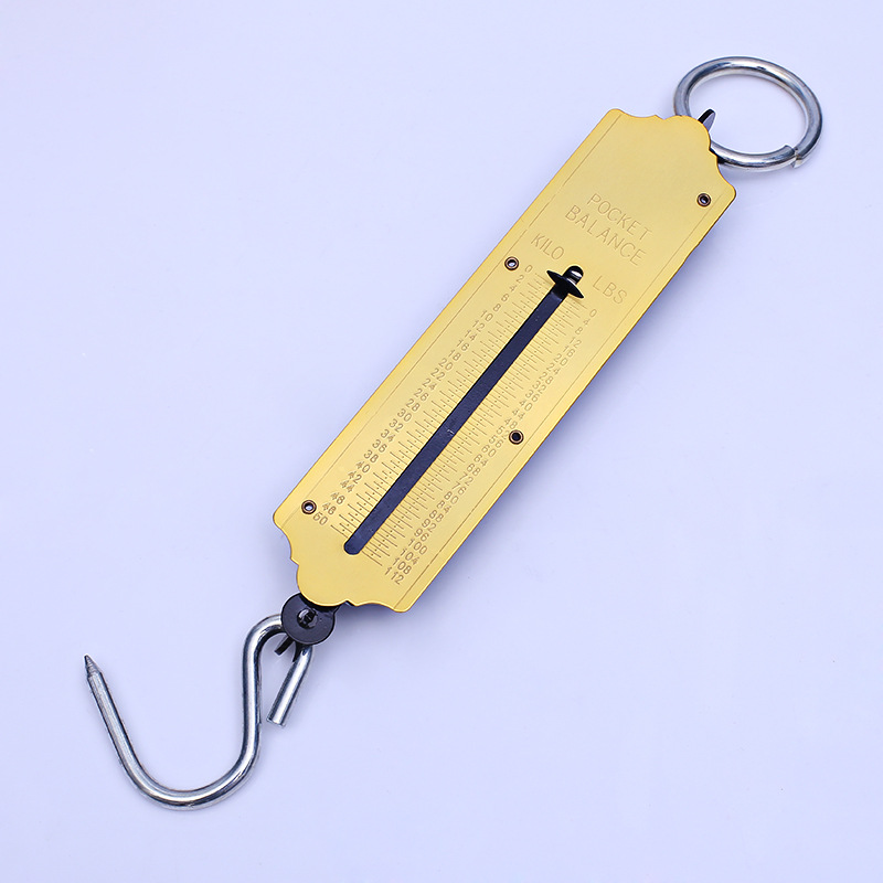 Picture of Foreign trade cross-border old yellow portable mechanical scale hook said vertical trading dish said portable scale manufacturers