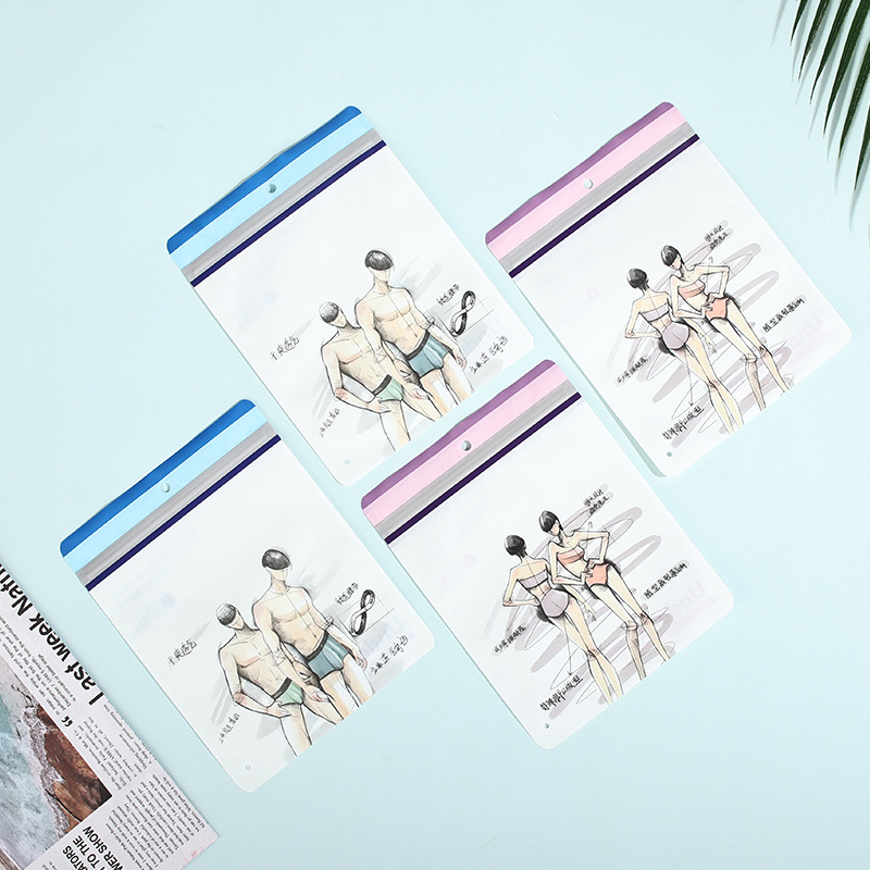 New Men's and Women's Underwear Packaging Bags, Underwear Independent Packaging Ziplock Bags, Color Printed High-End Exquisite Bags in Stock
