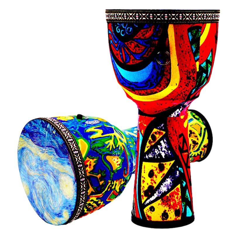Factory PVC8 Inch 10 Inch Children's African Drum Synthetic Leather Plastic Tone-free Hand Drum Ultra Light Kindergarten Hand Drum