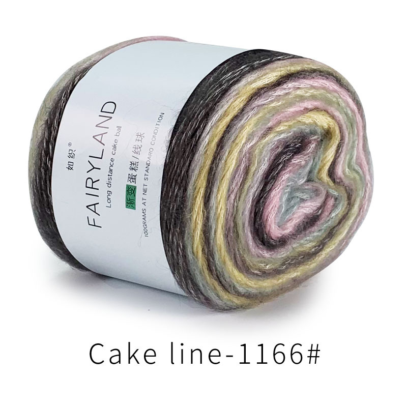 Picture of Cake line gradient segment dyed milk cotton wool ball ball scarf hat diy hand woven thread ball wholesale