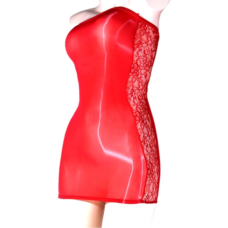 Little Matchmaker Lace Stockings Oily Strapless Skirt Sexy Transparent Sex Hip Skirt Hot Nightdress Base Skirt Skirt