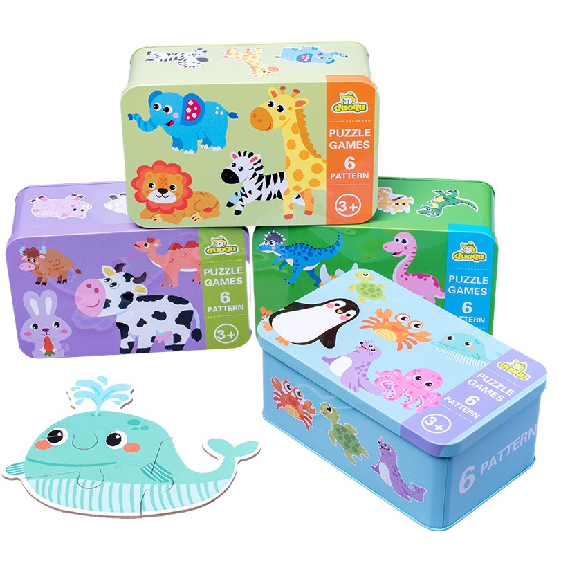 Picture of Cross-Border Infant Educational Animal Puzzle Gift Box Children's Cognitive Matching Puzzle Kindergarten Early Education Companion Toy