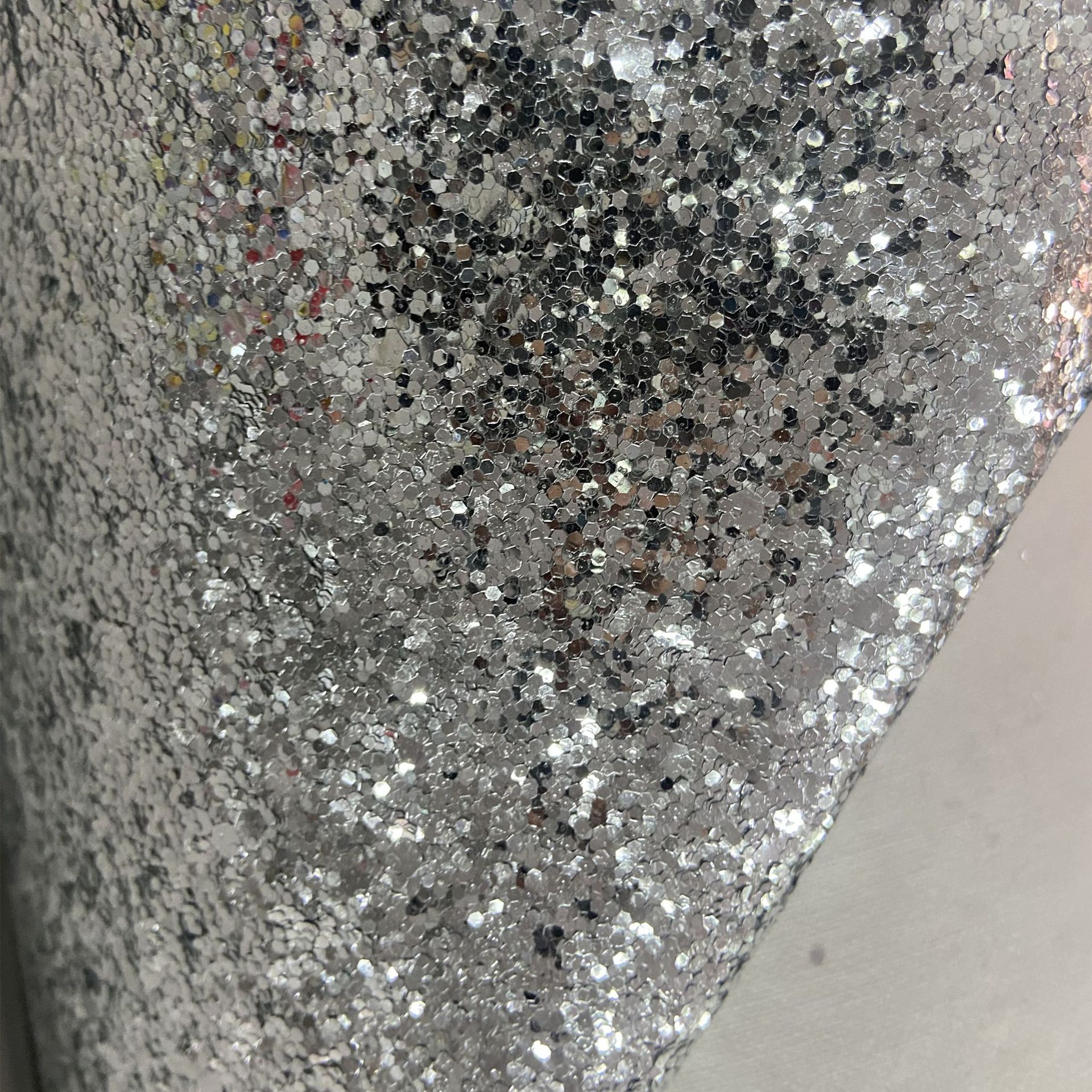 Picture of Pu Leather Glitter Coarse Powder Glitter Fabric Glitter Fabric Large and Small Hexagonal Pieces