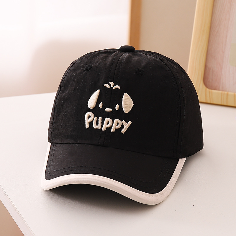 Picture of puppy embroidered puppy children's net cap boys baby cap summer girls sunscreen thin baseball cap sunshade