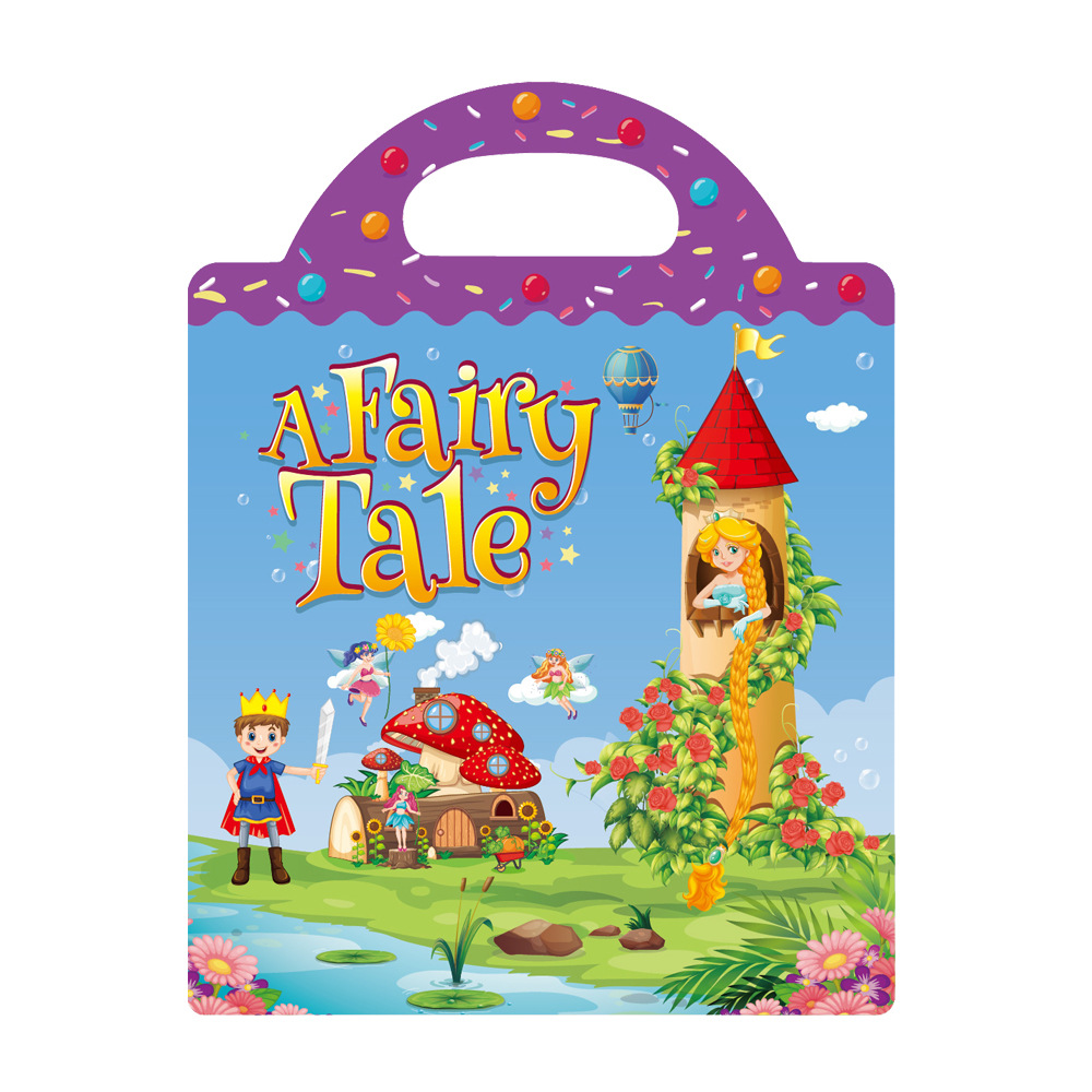 Picture of Cross-border DIY fun children's scene sticker book early education concentration training can be moved repeatedly paste quiet book