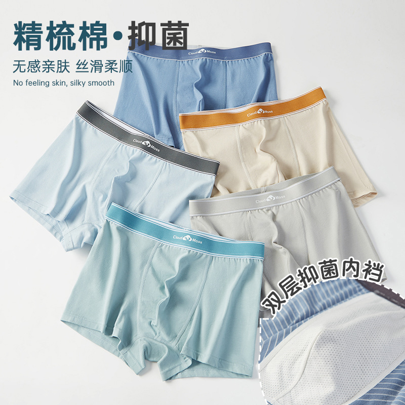 Picture of Youth underwear boys' cotton boxers high school junior high school students boys' development period boxers shorts inner wear