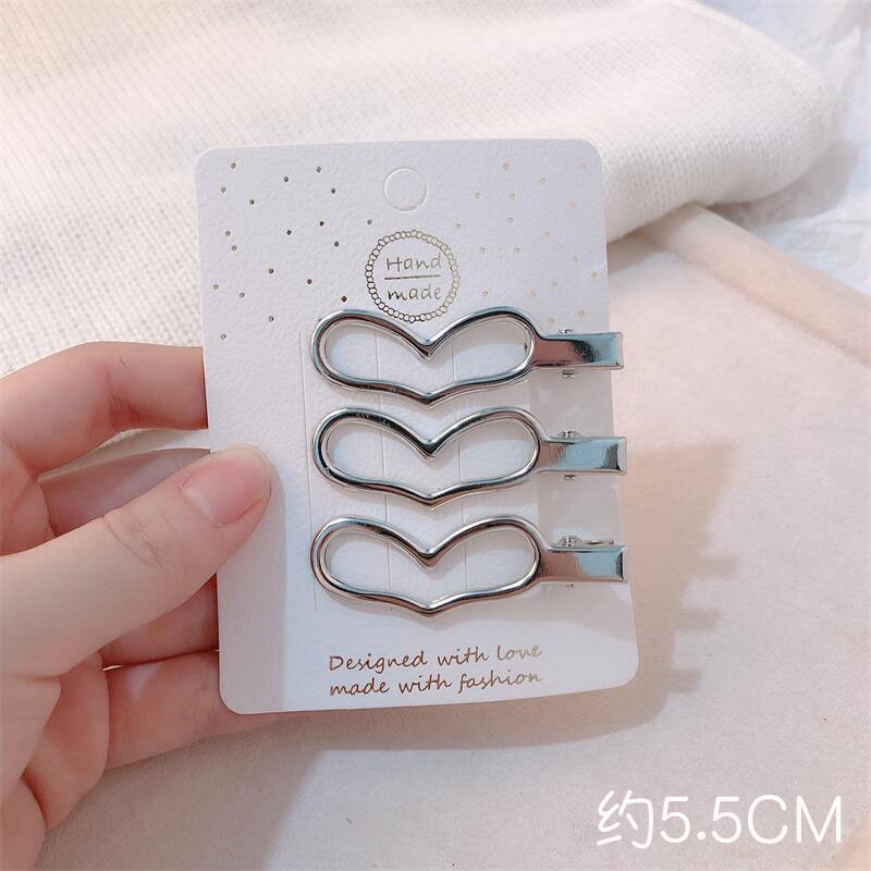 Picture of Y2g hairpin metal sweet cool bangs hairpin makeup hair accessories forehead broken hairpin simple clip 2023 new female
