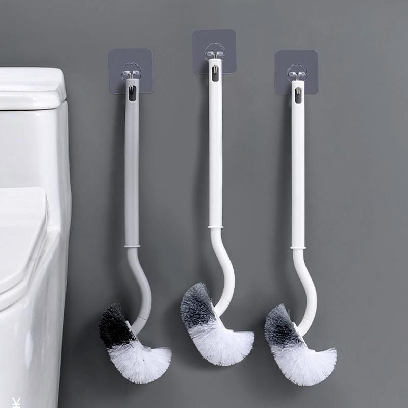 Picture of Toilet brush wholesale toilet toilet cleaning brush household S-type plastic wall-mounted creative toilet washing artifact