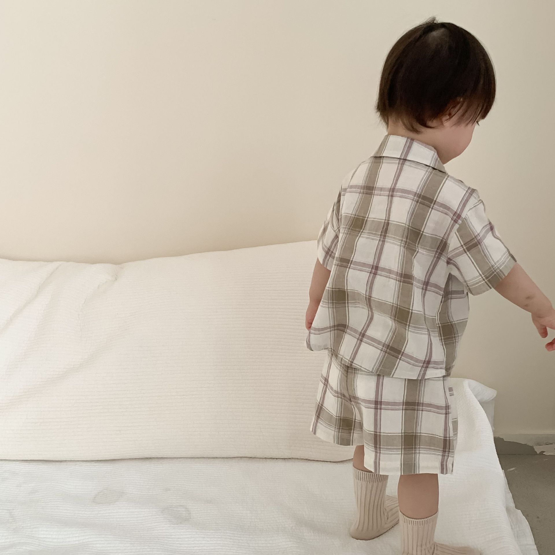 Picture of Boys Summer Suit Thin Korean Style Kidsren's Clothing Two-Piece Set Baby Clothes 2025 Summer New Kidsren's Summer Clothing