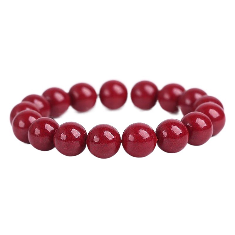 Raw ore Emperor purple gold sand round bead single ring bracelet DIY cinnabar beads rosary beads this life year gift wholesale