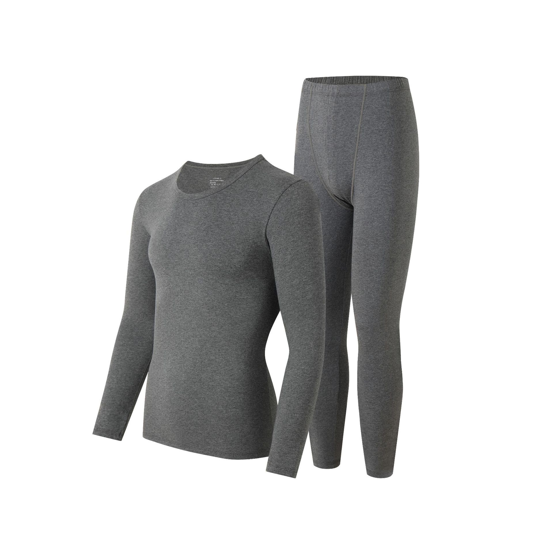 Picture of Pure Cotton Autumn Clothes and Pants for Couples, Thin Round Neck Elastic Men's and Women's Thermal Underwear Set, Women's Wholesale