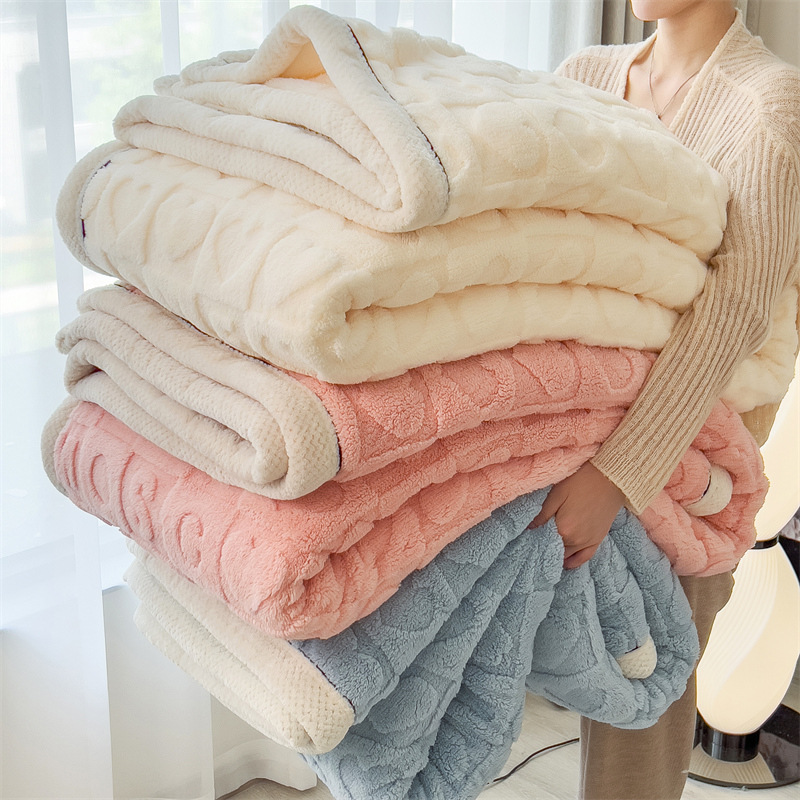 Cross-border Tafel Love Blanket Class A Thickened Double-sided Fleece Blanket Thickened Flannel Office Nap Blanket