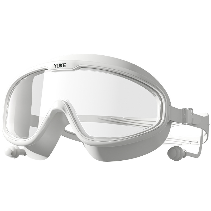 Picture of Swimming goggles HD anti-fog waterproof adult men's myopia women's large frame with degrees professional swimming glasses swimming cap suit