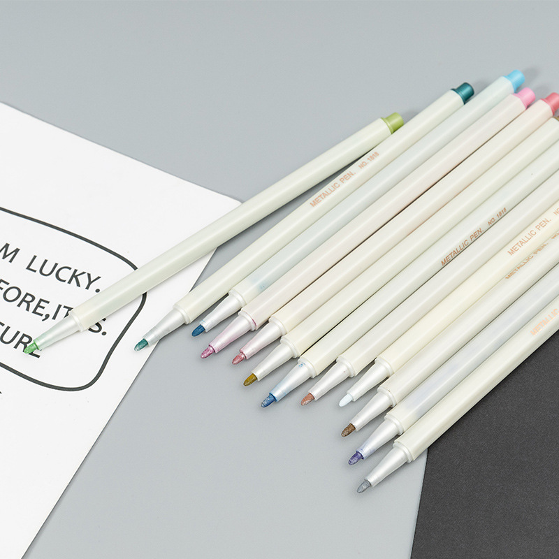 Picture of 12 color metal pen paint pen DIY photo album color marker pen writing pen marker pen factory outlet