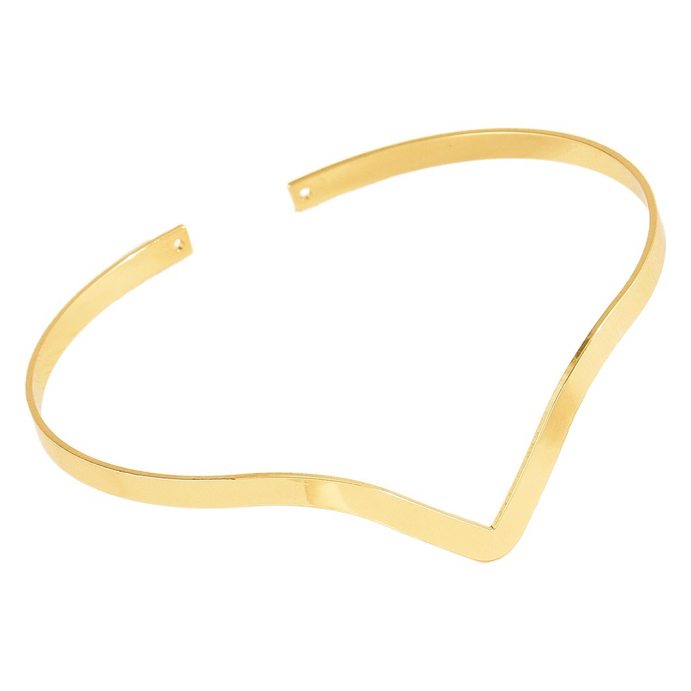 Simple Geometric V-shaped Arm Ring Fashion Temperament Opening Adjustment Metal Jewelry Punk Hip Hop Street Shooting Body Chain