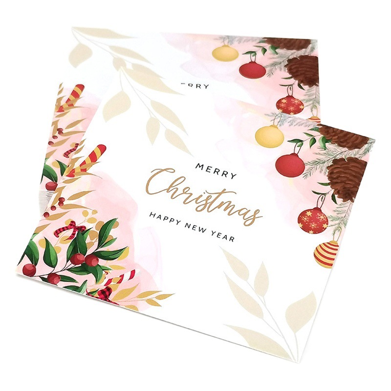 Amazon Cross-border Wholesale Christmas Thank You Card Coated Paper Card Gift Card Decorative Packaging Card