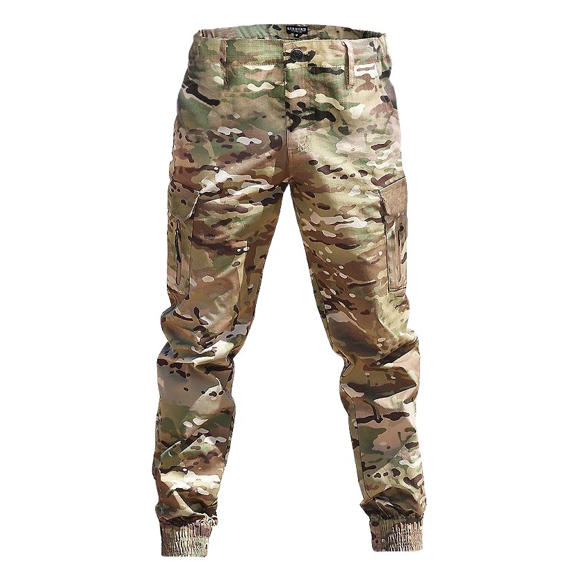 Archon ankle-tied camouflage overalls men's outdoor tactical trousers slim fit ankle-tied pants camouflage pants casual pencil pants