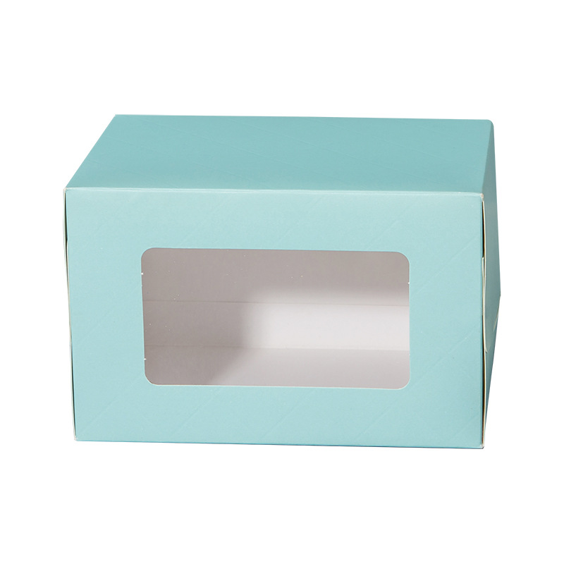 Picture of Open window transparent cake roll packaging box tiramisu baking packaging box rectangular mousse cake box wholesale