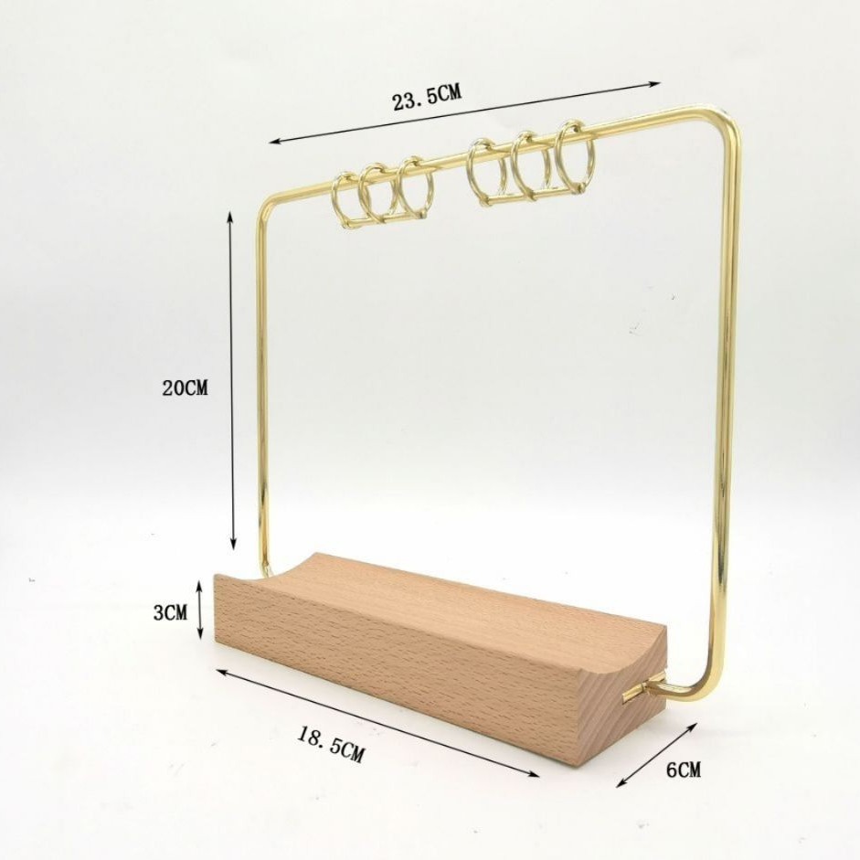 Picture of Wooden postcard base solid wood calendar base dining card table card photo holder card holder table card holder calendar base