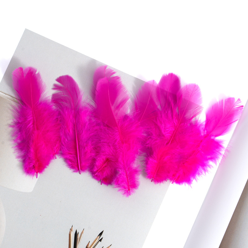 Picture of Colorful Small Feather Turkey Feather DIY Crafts Jewelry Decoration Wave Ball Gift Box DIY Filling Material