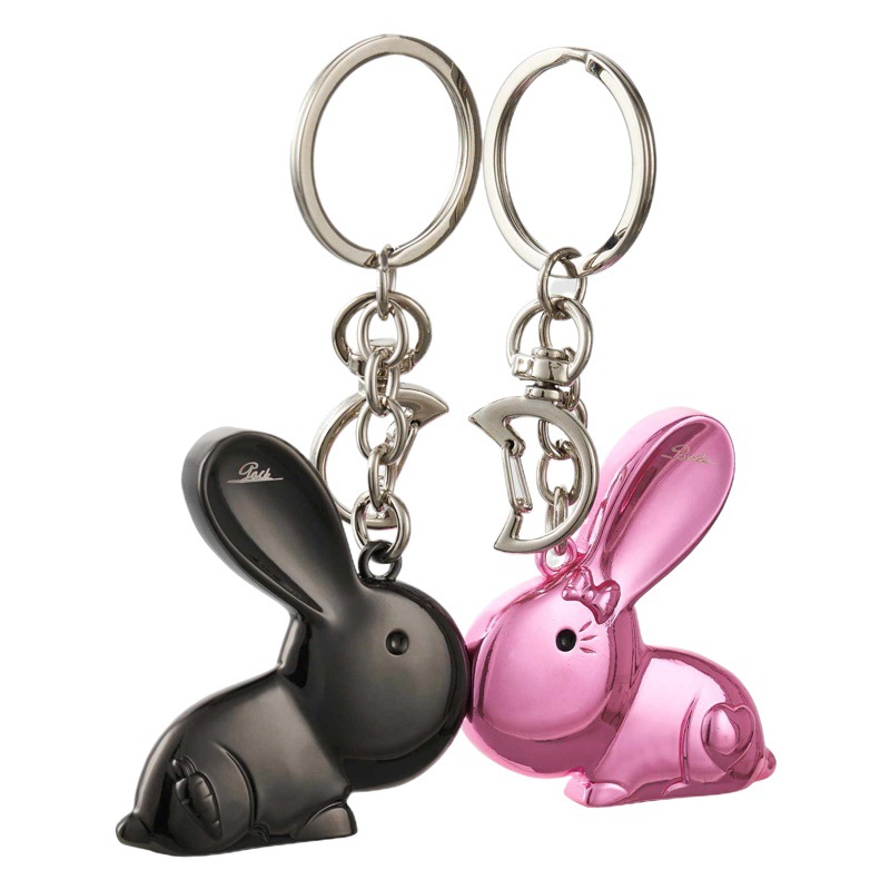 Rabbit Car Keychain Pendant Rabbit Year Zodiac Exquisite Niche Couple Bag Key Chain Hanging Decoration Holiday Gift