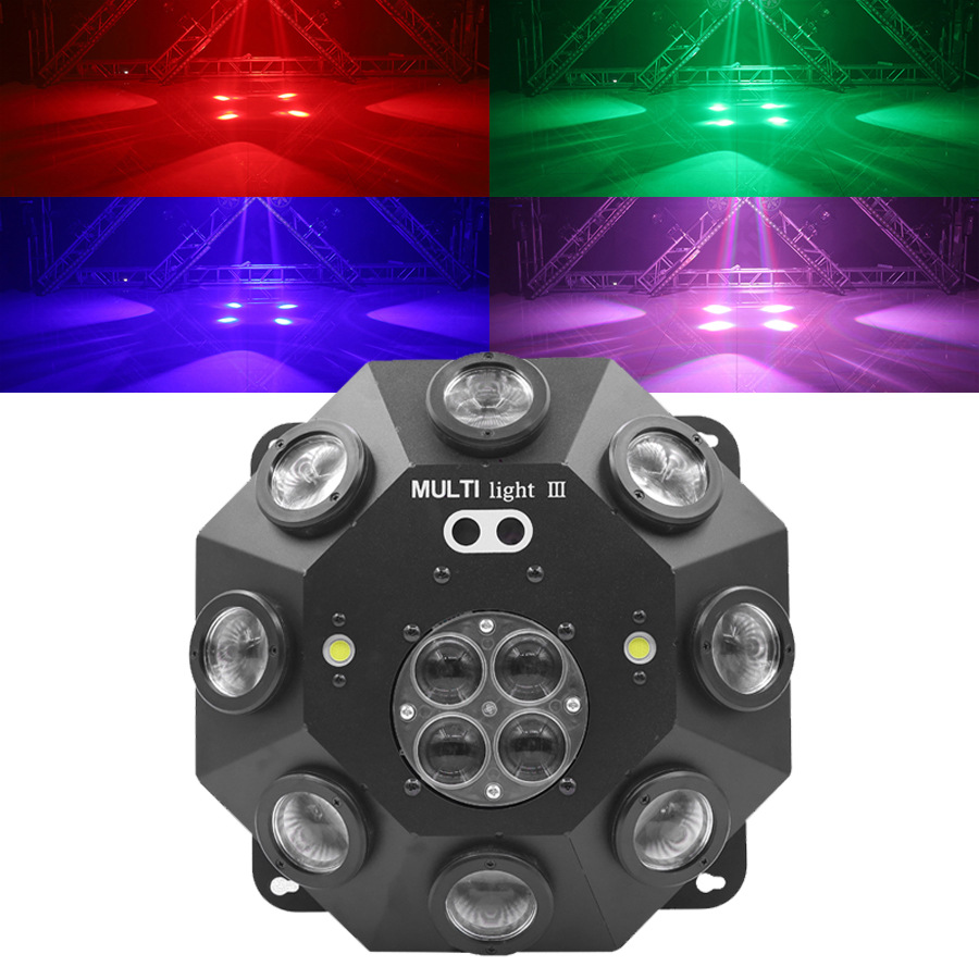 KTV Five-in-One Effect Light Colorful Voice Control Laser Light LED Bee Eye Pattern Rotating Light Bar Laser Light