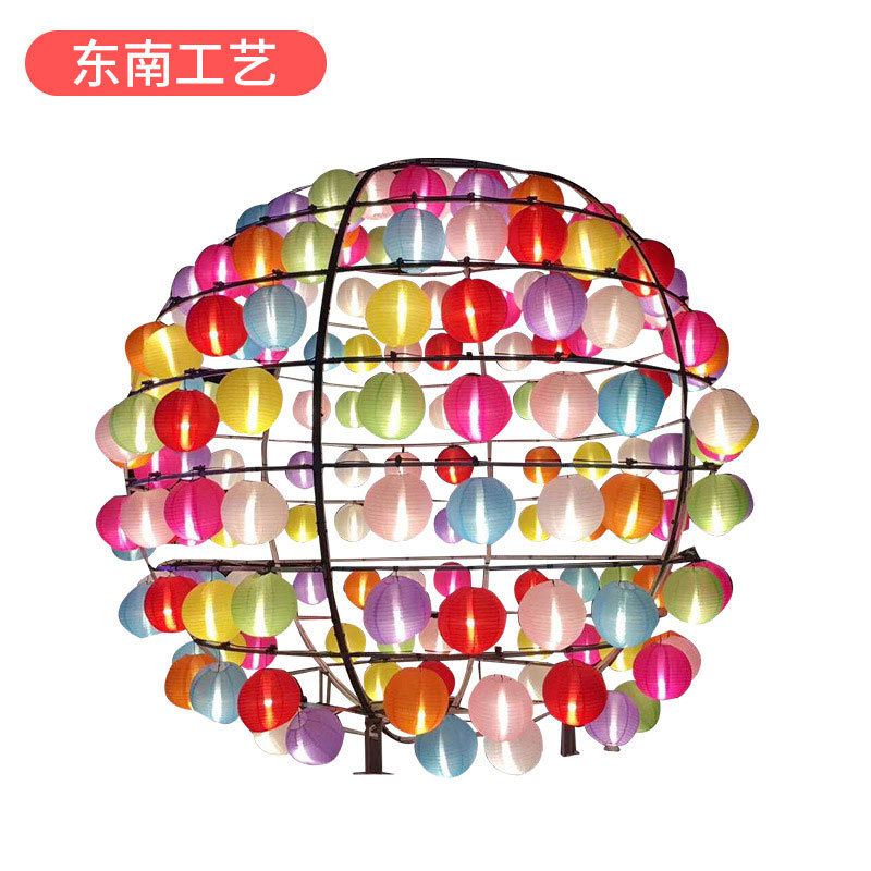 Picture of Cloth Lanterns Outdoor Lanterns Colorfulful Waterproof Silk Scenery Spot Foldableable Wedding Scene Spring Festival Decorative Lanterns Mid-Autumn Festival