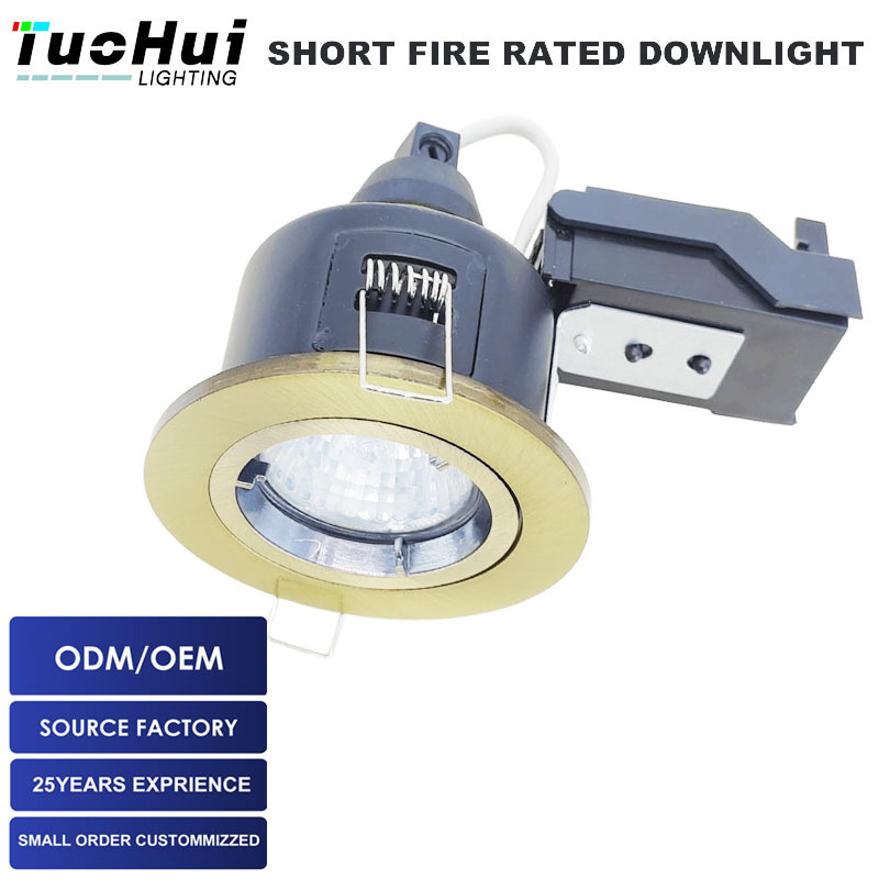 Open Fire Rated Downlight Short Fire-Resistant Downlight Gu10 Fire-Resistant Spotlight British Standard Fire-Resistant Light