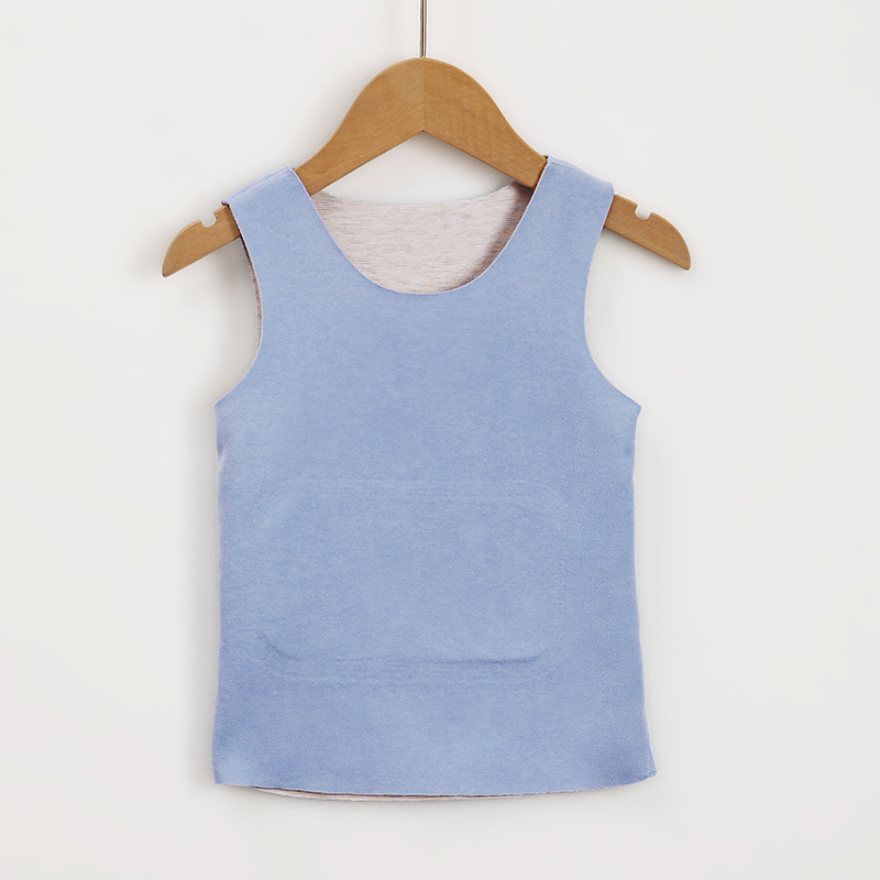 Picture of Autumn and winter children's cotton vest boys and girls wear cotton vest children's school uniform artifact baby warm waistcoat