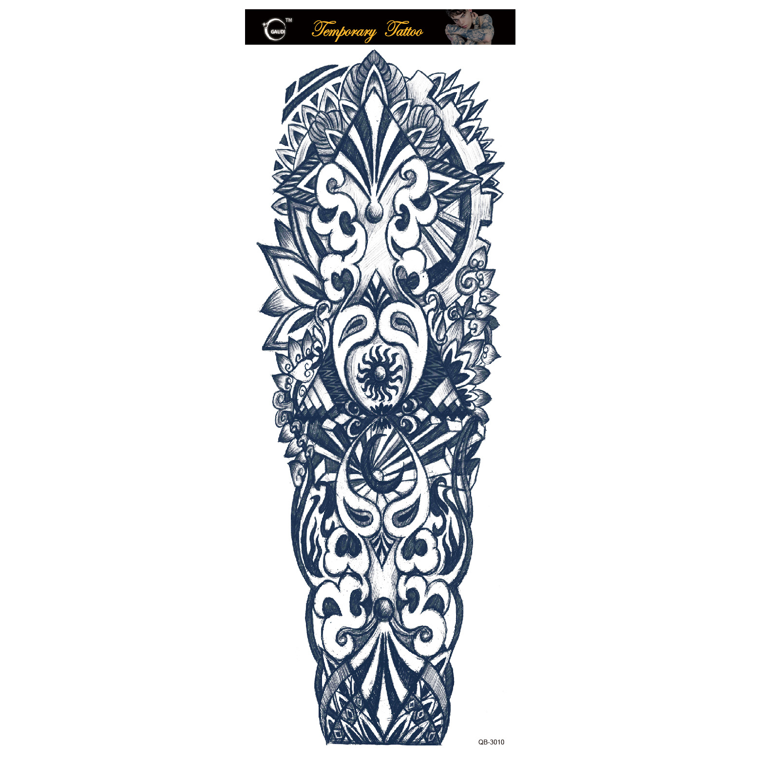 Picture of Large Flower Arm Tattoo Sticker Full Arm Waterproof Tattoo Temporary 400 Optional Full Arm Tattoo Sticker