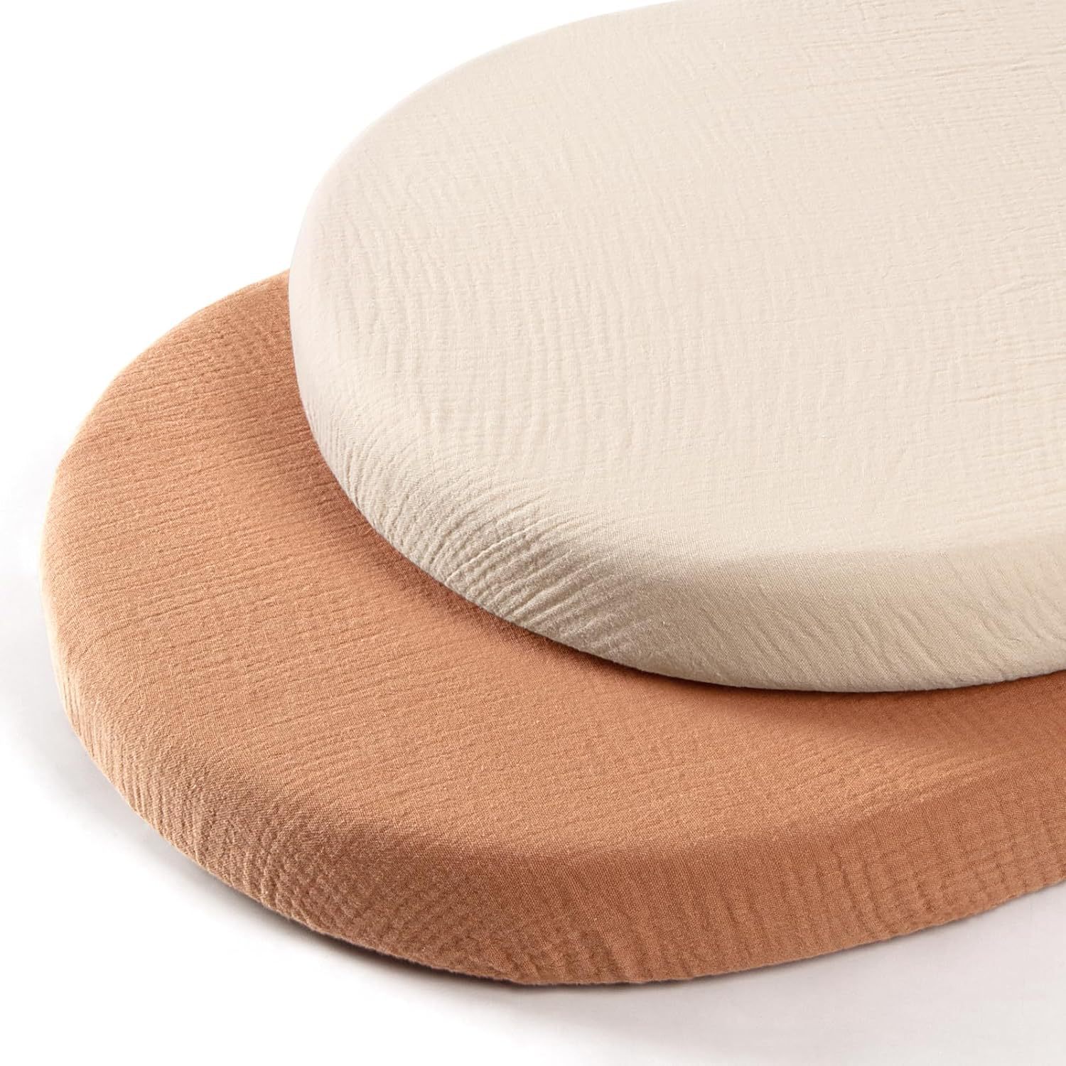 Picture of Cross-border Baby Cradle Bed Cover 2-piece Muslin Breathable Cotton Yarn Cradle Mattress Removable Change Cover