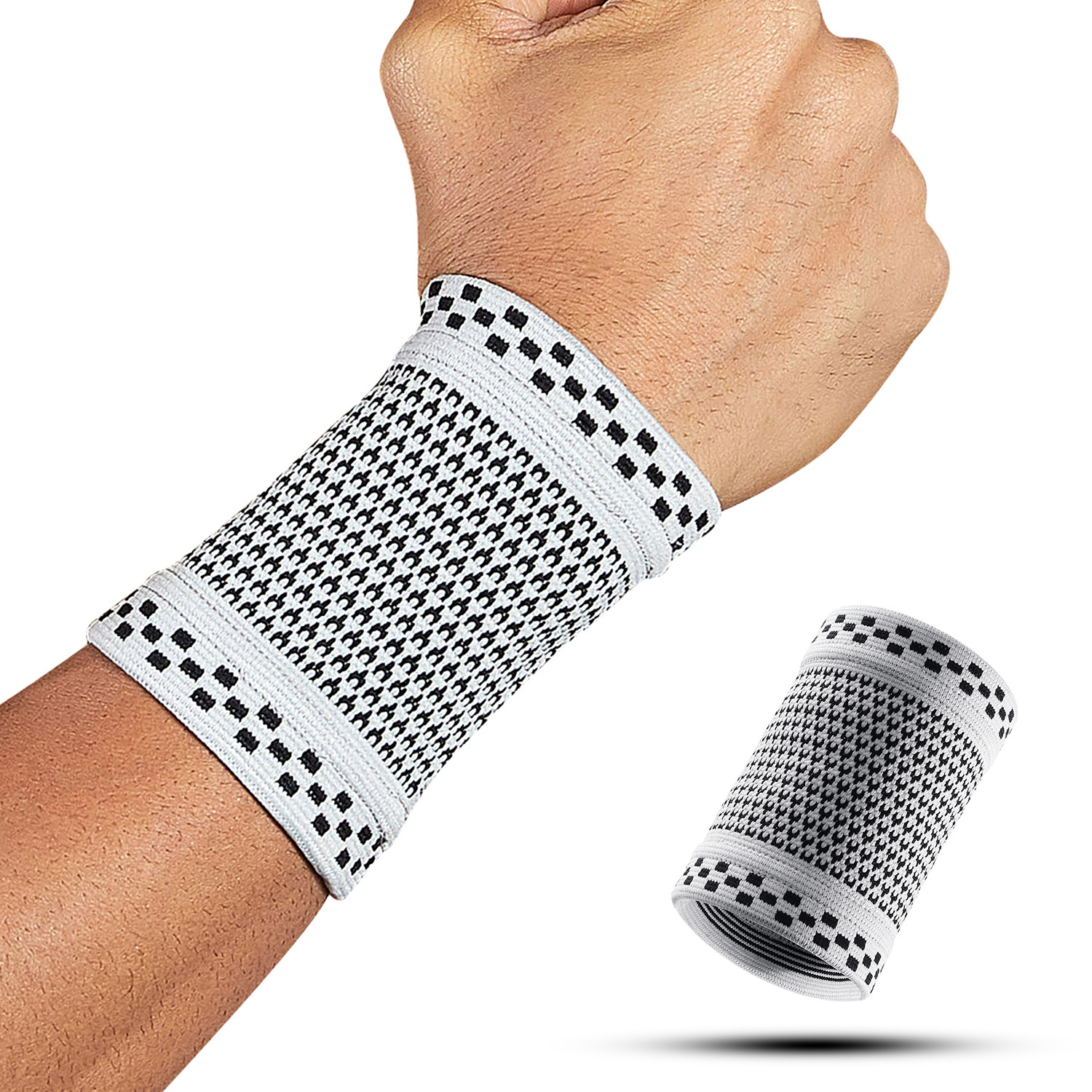 Sports Wrist Guard Tendon Sheath Sweat Absorbing Weight Lifting Fitness Knitted Wrist Guard Anti-Sprain High Elastic Pressure Breathable Guard